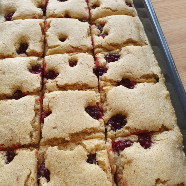 Brombeerküchlein fertig gebacken aus dem ofen